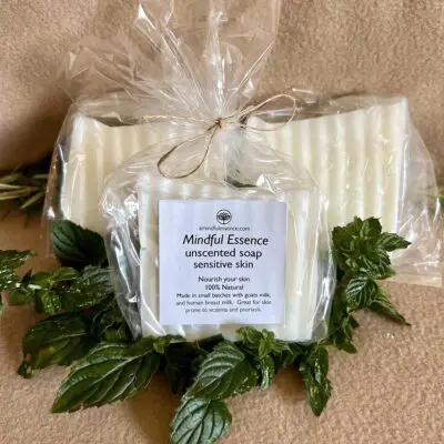 Unscented Human Breast and Goats Milk Soap
